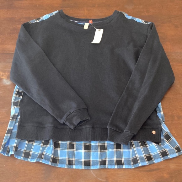 Anthropologie Tops - Anthropologie Pilcro Contrast Flannel Sweatshirt - Size S